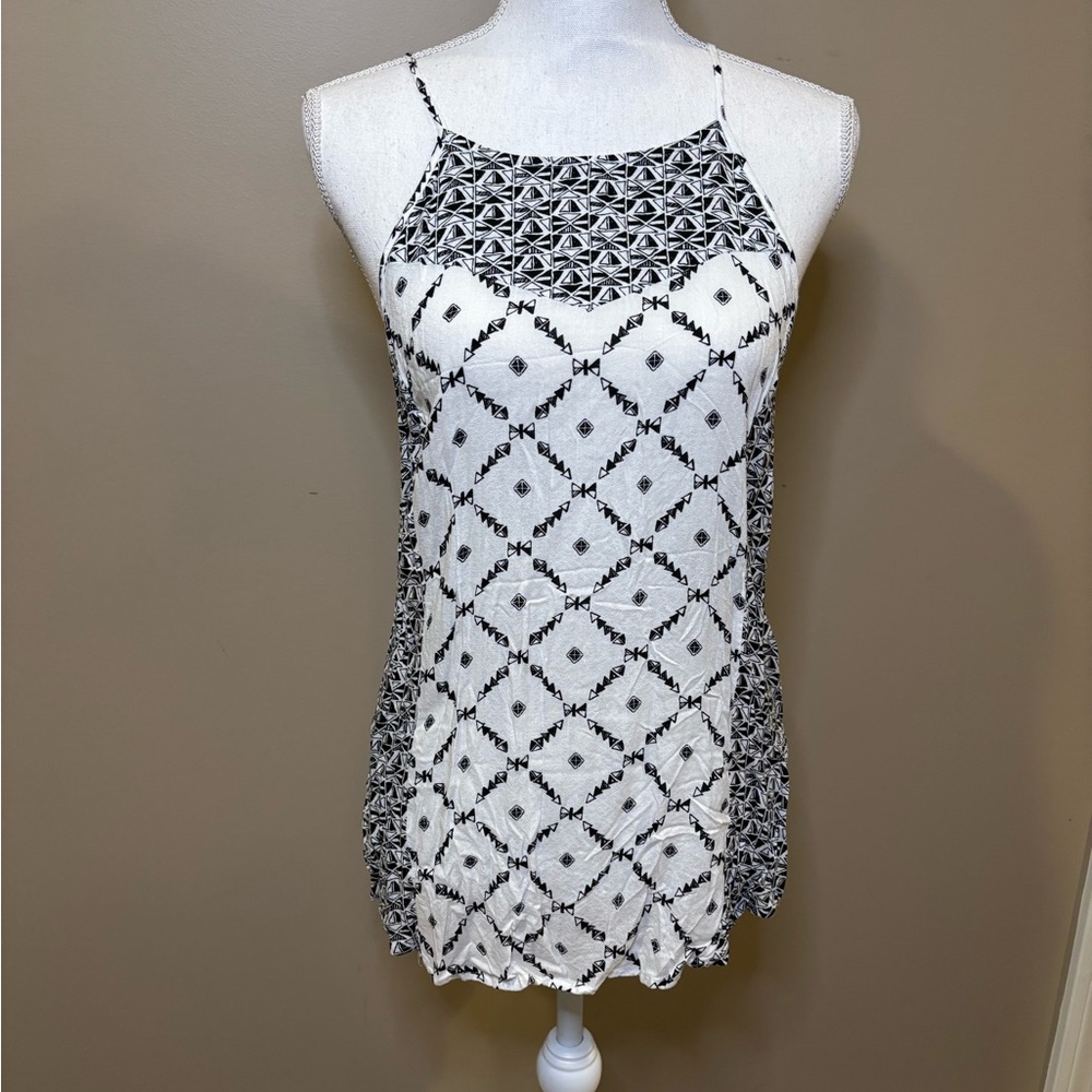 Lucky Brand Dark Navy and White Sleeveless Top